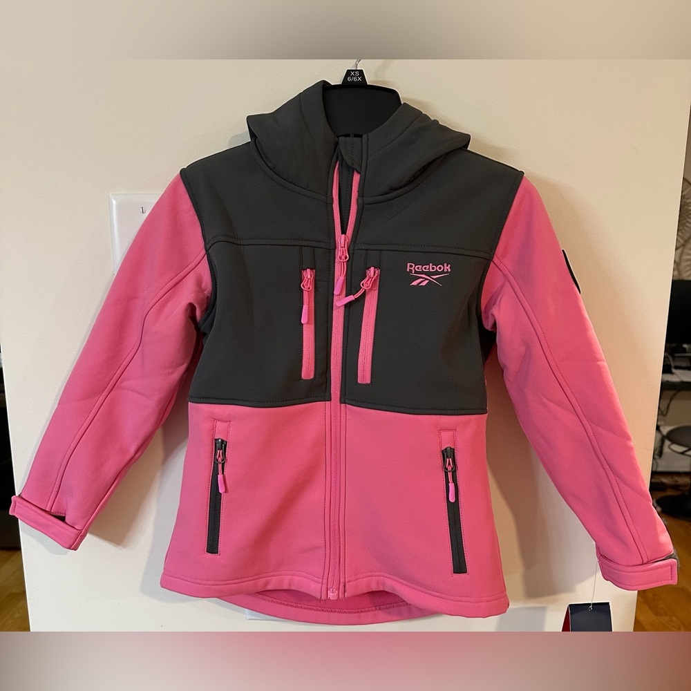 Reebok Girls Pink/Gray 3 In 1 Jacket NWT Various Sizes